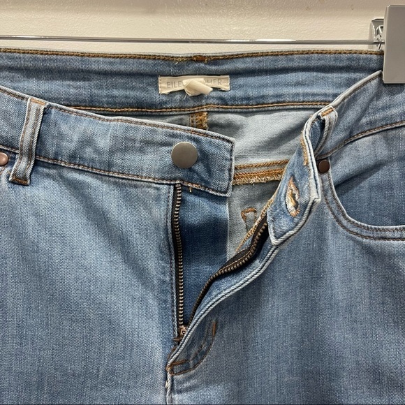 Eileen Fisher Step-Hem Ankle Slim Jeans in Frost Size 12 Raw - Picture 9 of 12